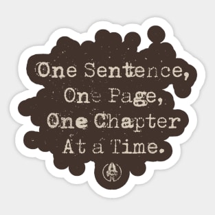 One Sentence. One Paragraph. One Page at a Time. Sticker